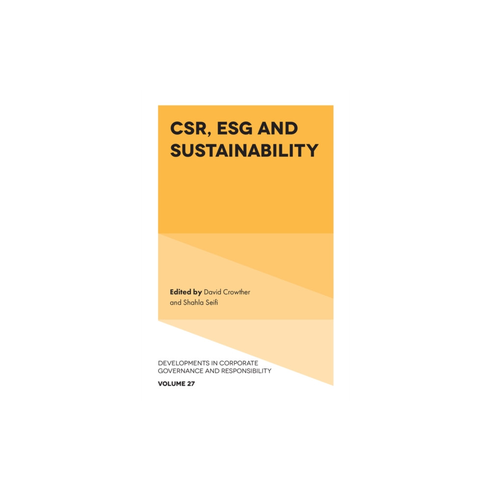 Produktbild för CSR, ESG and Sustainability (inbunden, eng)