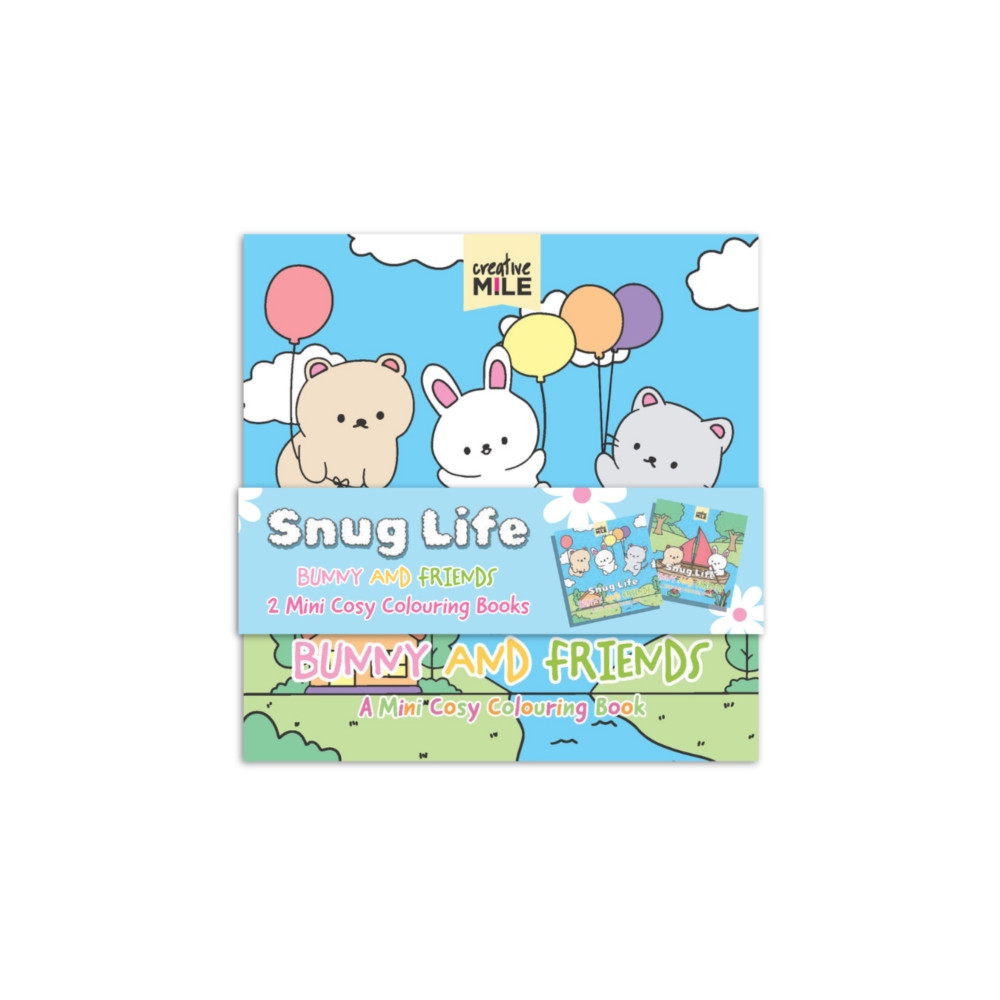 Produktbild för 2 Pack Mini Colouring Book   Snug Life Cosy Colouring Bunny and Friends (häftad, eng)