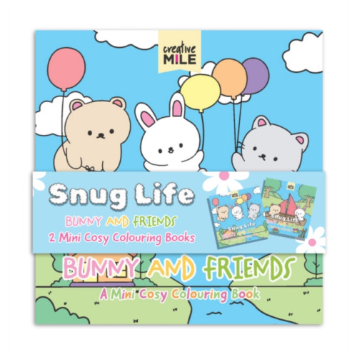 Five Mile 2 Pack Mini Colouring Book   Snug Life Cosy Colouring Bunny and Friends (häftad, eng)