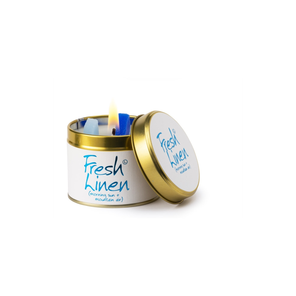Produktbild för Fresh Linen - Scented Tin Candle