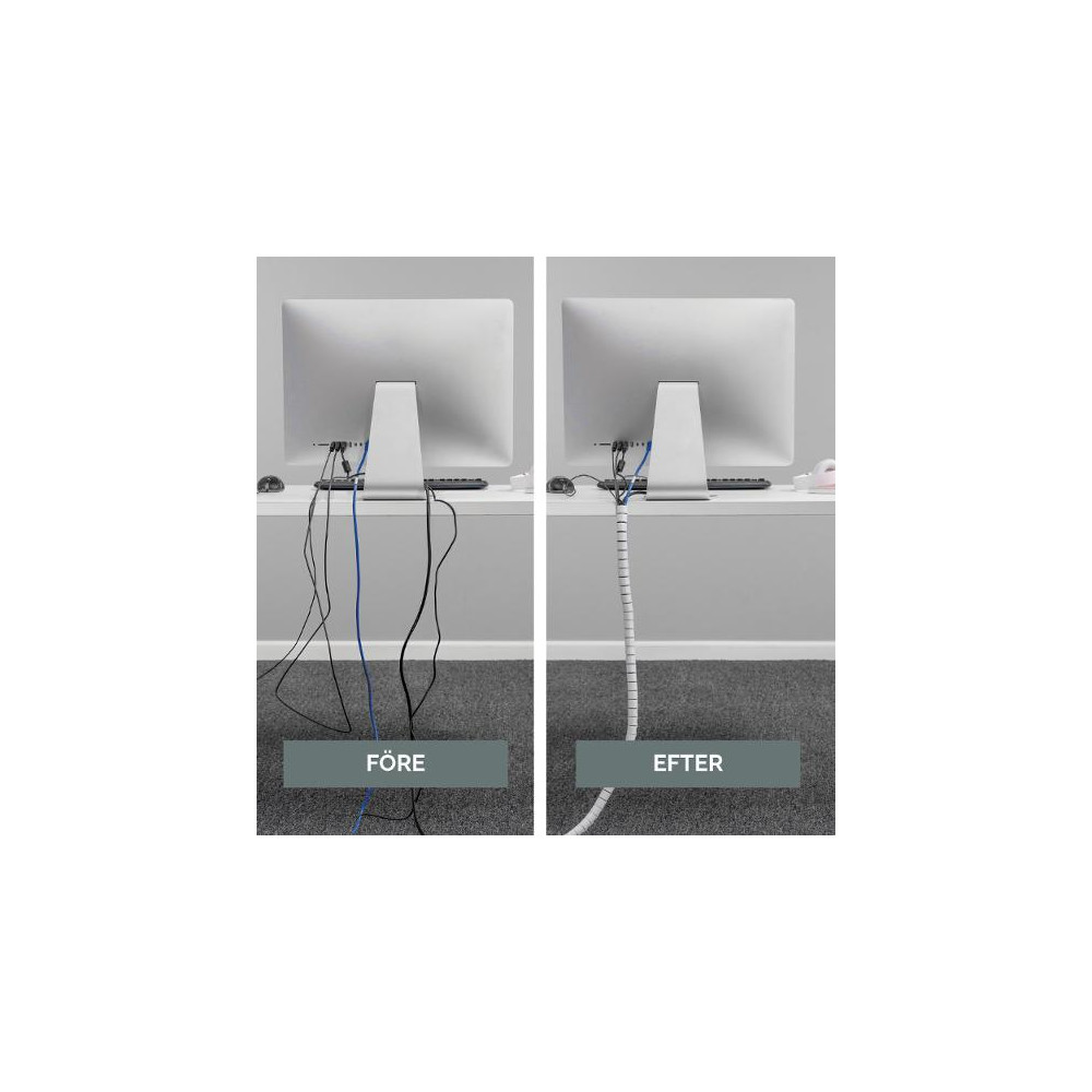 Produktbild för Kabelsamlare FELLOWES CableZip vit
