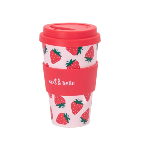 SASS & BELLE Strawberry Travel Coffee Cup