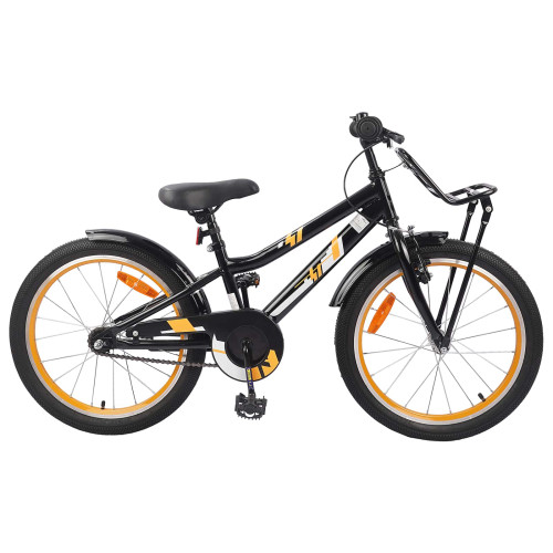 vidaXL Barncykel 18 Tum för 5-7 år gamla Orange Svart - Cyklar
