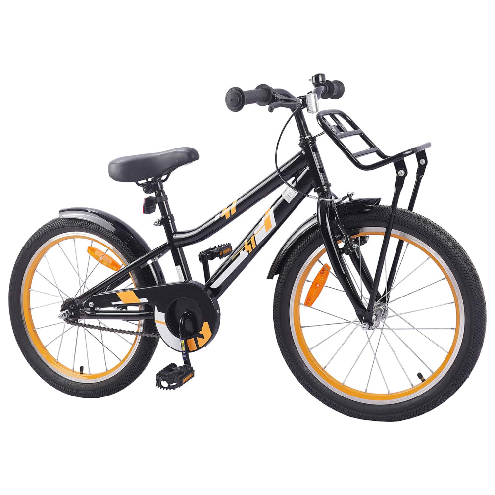 Produktbild för Barncykel 18 Tum för 5-7 år gamla Orange Svart