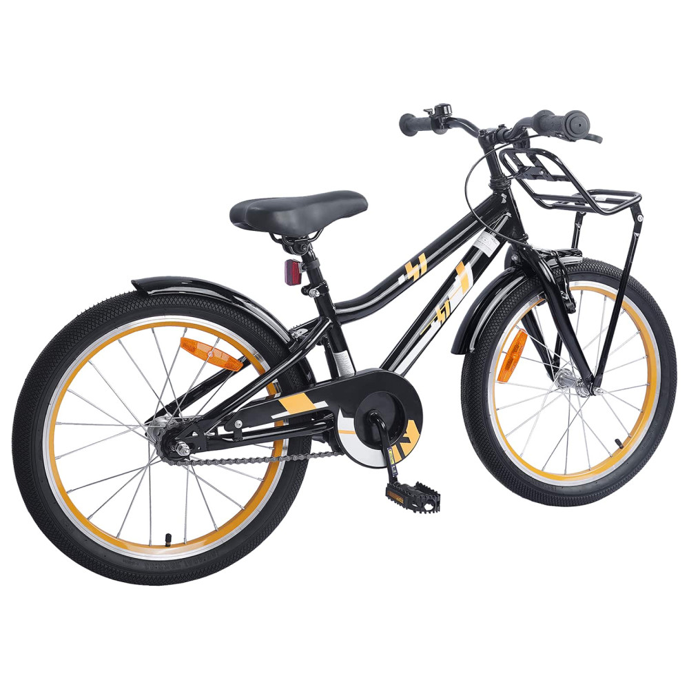 Produktbild för Barncykel 18 Tum för 5-7 år gamla Orange Svart