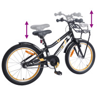 Produktbild för Barncykel 18 Tum för 5-7 år gamla Orange Svart
