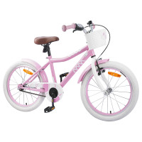 Produktbild för Barncykel 18 Tum för 5-7 år gamla Ljusrosa