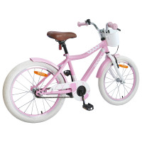 Produktbild för Barncykel 18 Tum för 5-7 år gamla Ljusrosa