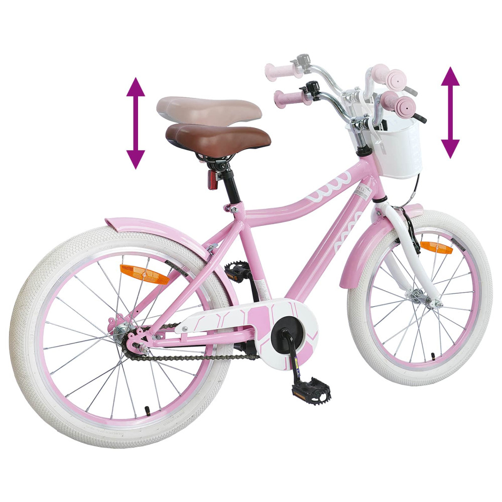 Produktbild för Barncykel 18 Tum för 5-7 år gamla Ljusrosa