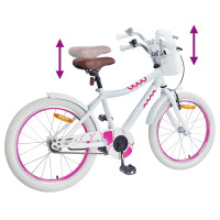 Produktbild för Barncykel 18 Tum för 5-7 år gamla Vit