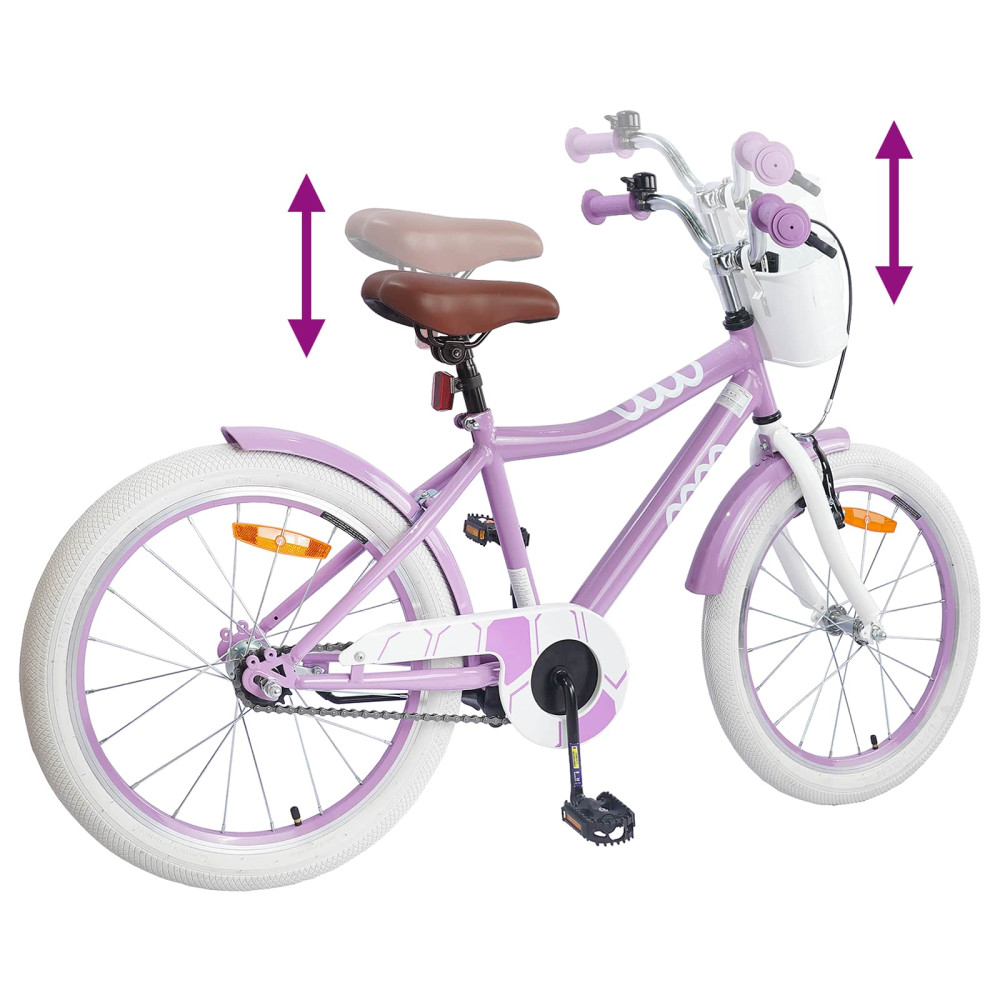 Produktbild för Barncykel 18 Tum för 5-7 år gamla Lila