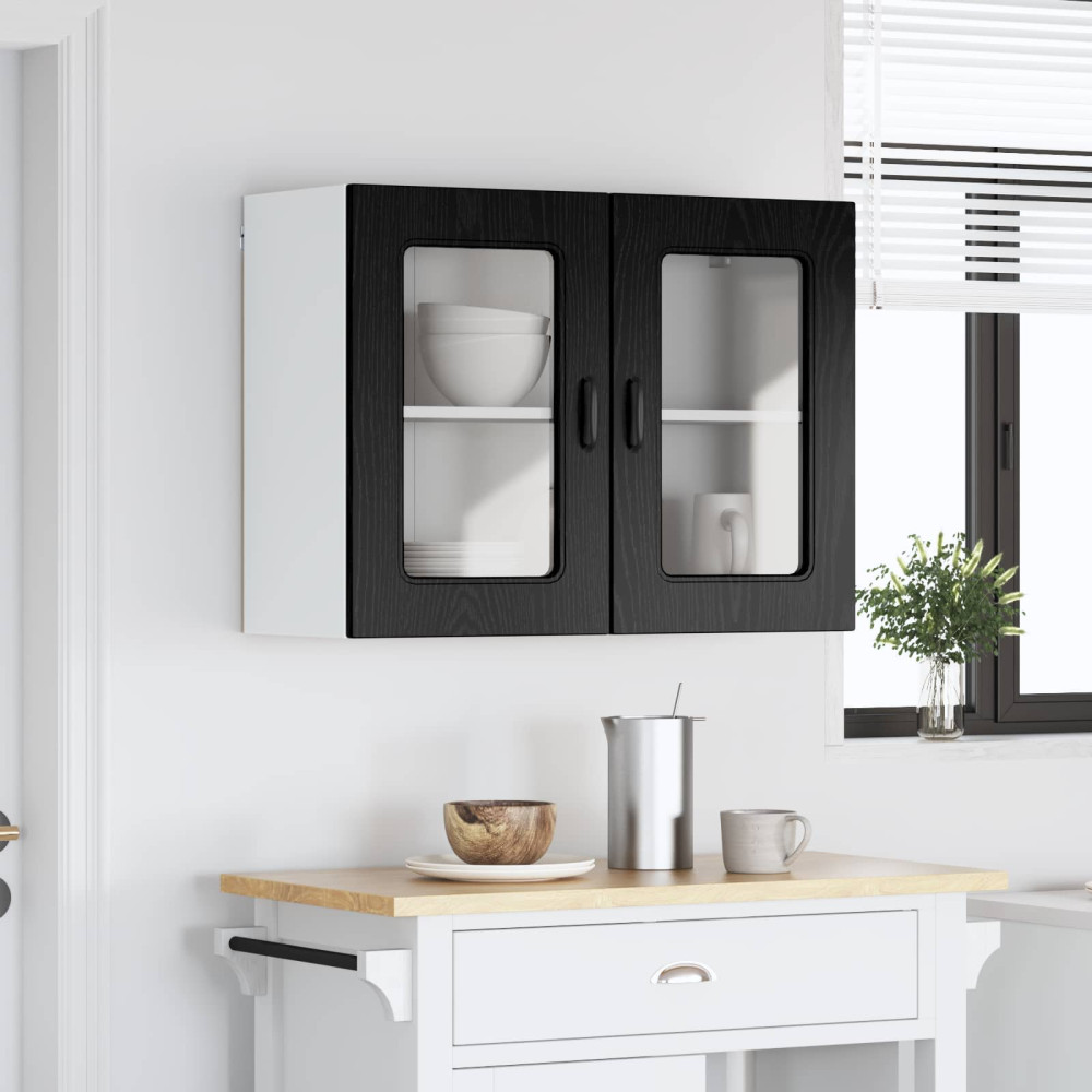Produktbild för Diskmaskin panel Kalmar Svart Ek 80 x 31 x 60 cm