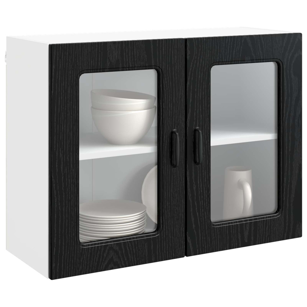 Produktbild för Diskmaskin panel Kalmar Svart Ek 80 x 31 x 60 cm
