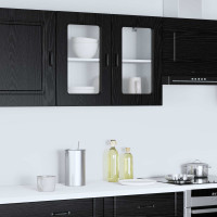 Produktbild för Diskmaskin panel Kalmar Svart Ek 80 x 31 x 60 cm