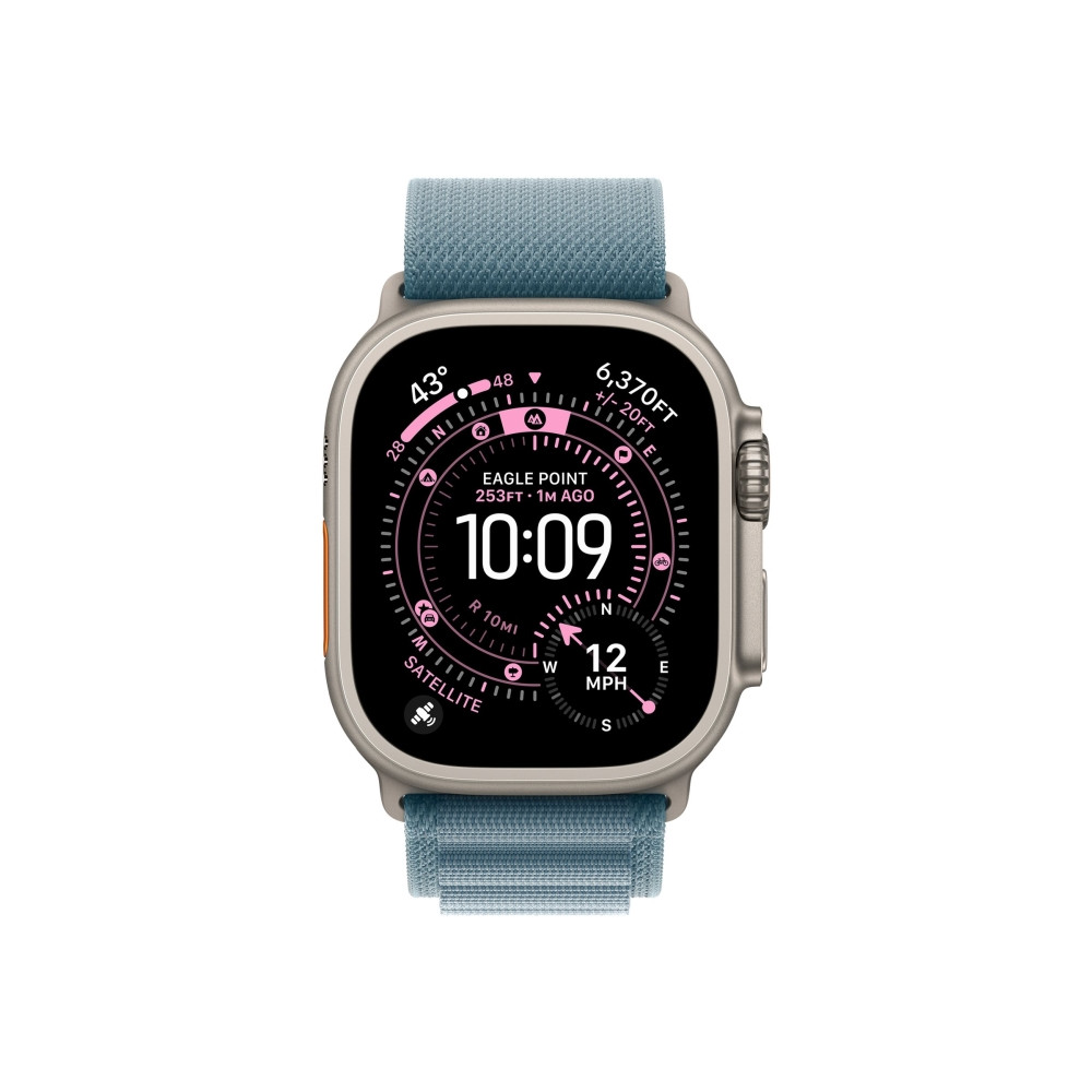 Produktbild för Apple - slinga för smart klocka - 49 mm, naturlig titanfinish