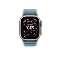 Produktbild för Apple - slinga för smart klocka - 49 mm, naturlig titanfinish