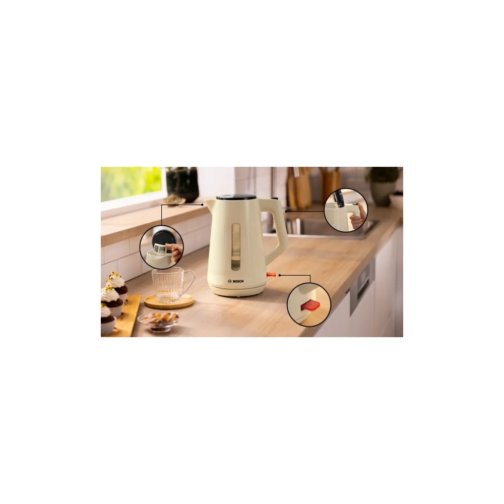 Produktbild för Bosch MyMoment, 1,7 L, 3000 W, Beige, Plast, Vandmåler, Over...