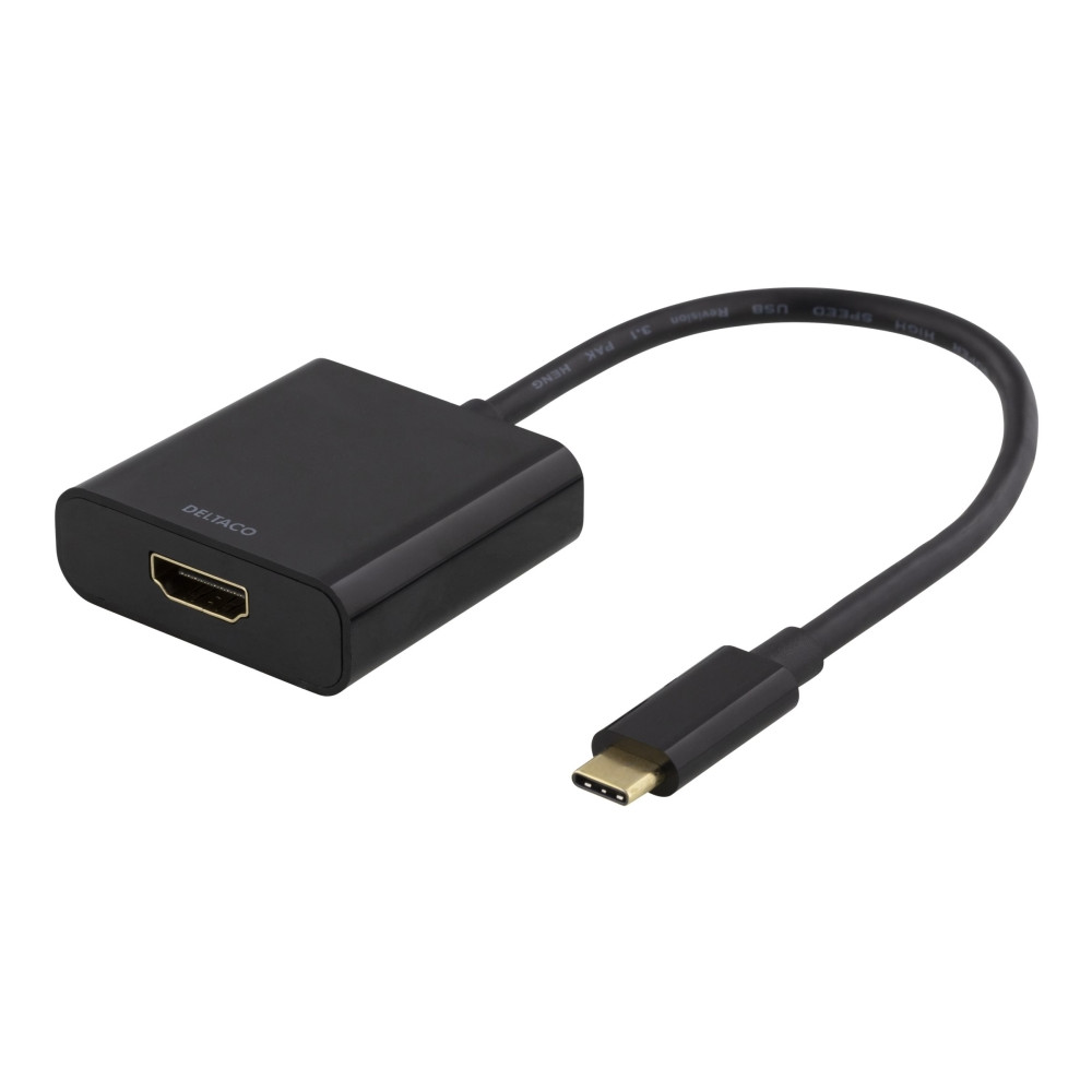 Produktbild för DELTACO USBC-HDMI8 - extern videoadapter - svart
