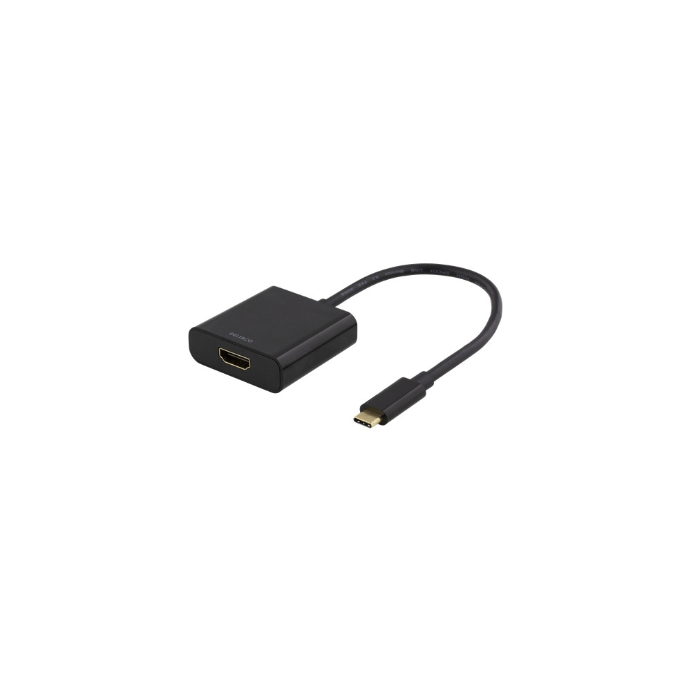 Produktbild för DELTACO USBC-HDMI8 - extern videoadapter - svart