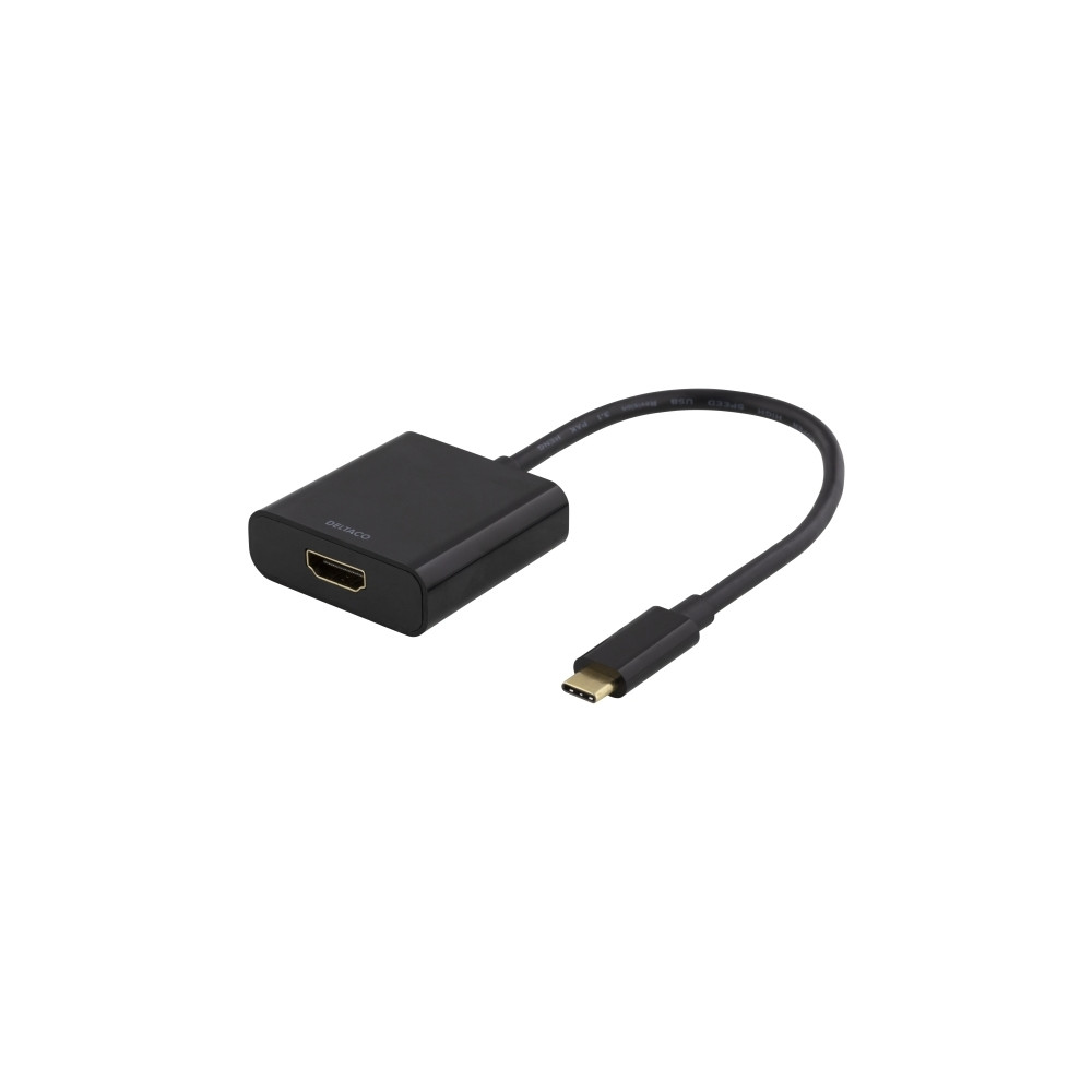 Produktbild för DELTACO USBC-HDMI8 - extern videoadapter - svart