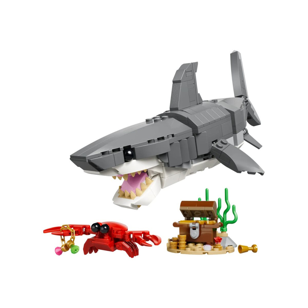 Produktbild för LEGO Creator 3in1 31381 - Fruktad haj med en skattkista - byggsats