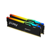 Produktbild för Kingston FURY Beast RGB - DDR5 - sats - 32 GB: 2 x 16 GB - DIMM 288-pin - 6400 MHz / PC5-51200 - ej buffrad