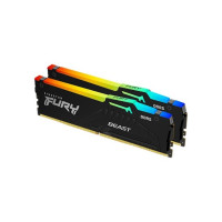 Produktbild för Kingston FURY Beast RGB - DDR5 - sats - 32 GB: 2 x 16 GB - DIMM 288-pin - 6400 MHz / PC5-51200 - ej buffrad