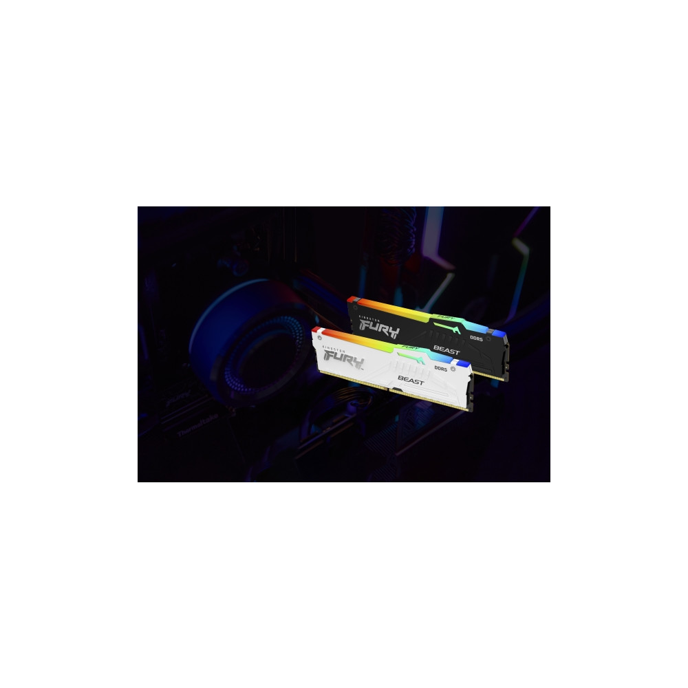 Produktbild för Kingston FURY Beast RGB - DDR5 - sats - 32 GB: 2 x 16 GB - DIMM 288-pin - 6400 MHz / PC5-51200 - ej buffrad