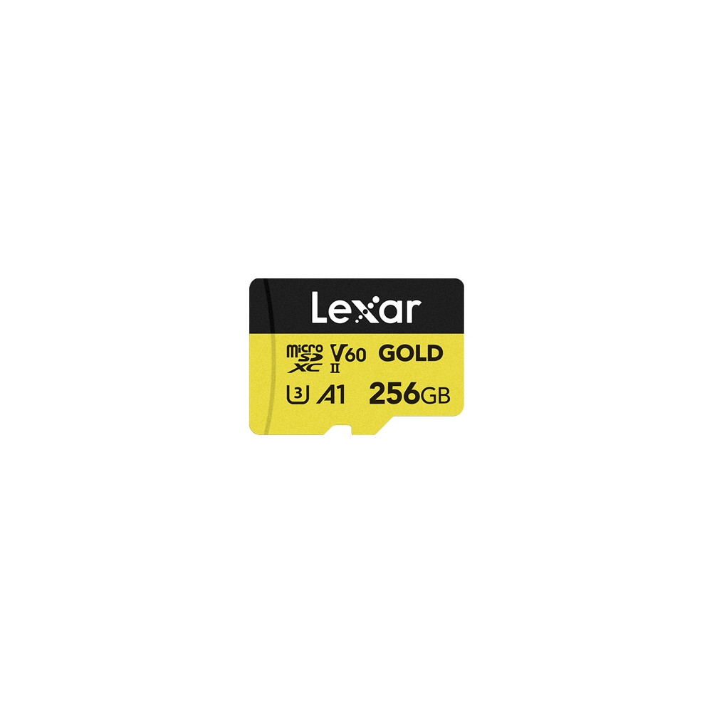 Produktbild för Lexar Professional GOLD Series - flash-minneskort - 256 GB - mikroSDXC UHS-II