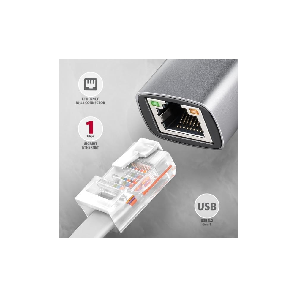 Produktbild för AXAGON ADE-TXPD - nätverksadapter - USB-C 3.2 Gen 1 - Gigabit Ethernet x 1