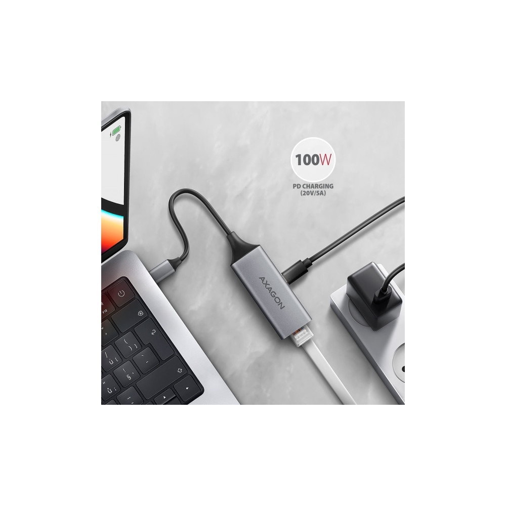 Produktbild för AXAGON ADE-TXPD - nätverksadapter - USB-C 3.2 Gen 1 - Gigabit Ethernet x 1