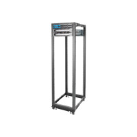 Produktbild för StarTech.com 42U 19-tums öppet serverrack - 4 stolpar justerbart djup 59-104 cm mobilt - Fristående rullande rack för nätverks-/datorutrustning - Dell PowerEdge HP ProLiant ThinkServer - rack - 42U