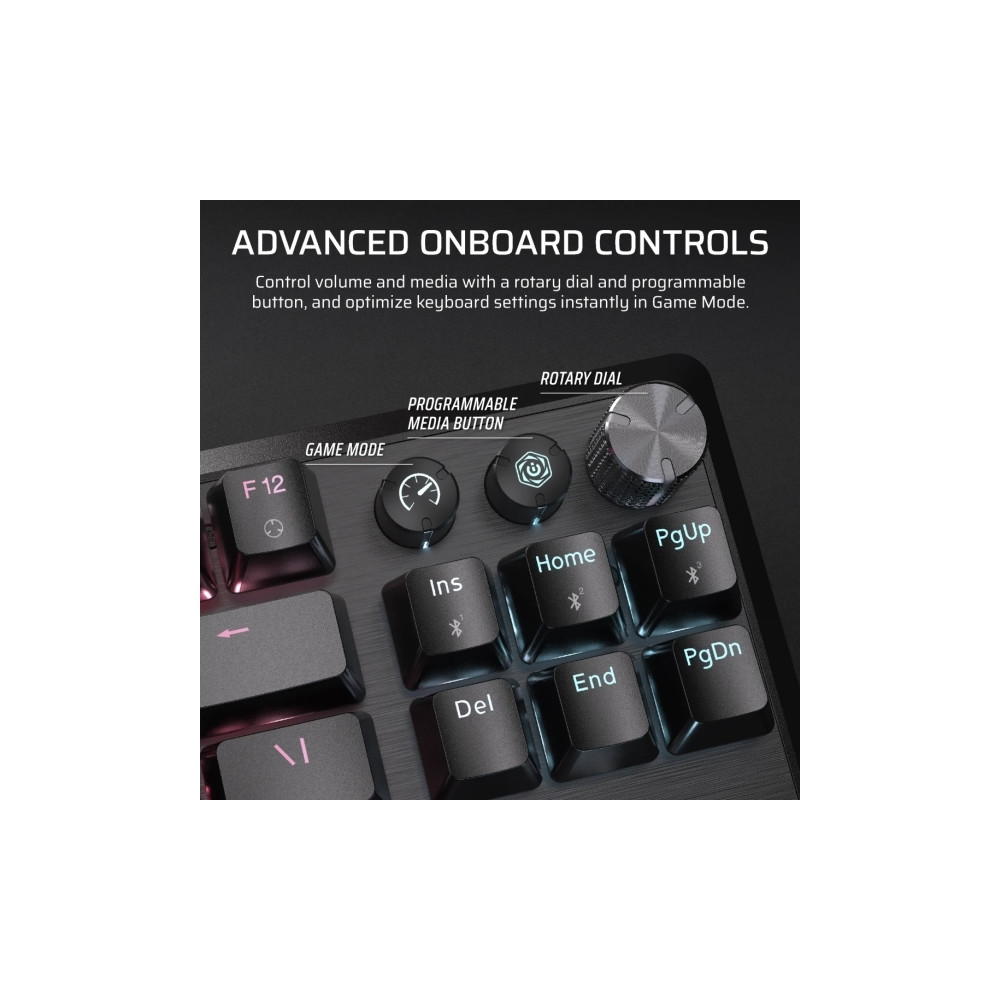 Produktbild för CORSAIR K70 CORE TKL WIRELESS RGB - tangentbord TKL - QWERTY - Nordisk - svart Inmatningsenhet