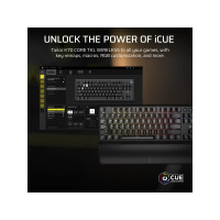 Produktbild för CORSAIR K70 CORE TKL WIRELESS RGB - tangentbord TKL - QWERTY - Nordisk - svart Inmatningsenhet