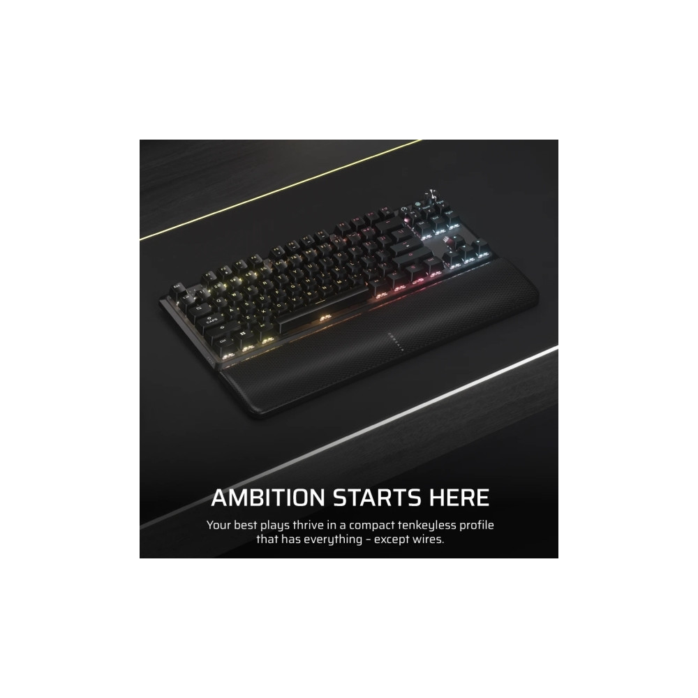 Produktbild för CORSAIR K70 CORE TKL WIRELESS RGB - tangentbord TKL - QWERTY - Nordisk - svart Inmatningsenhet