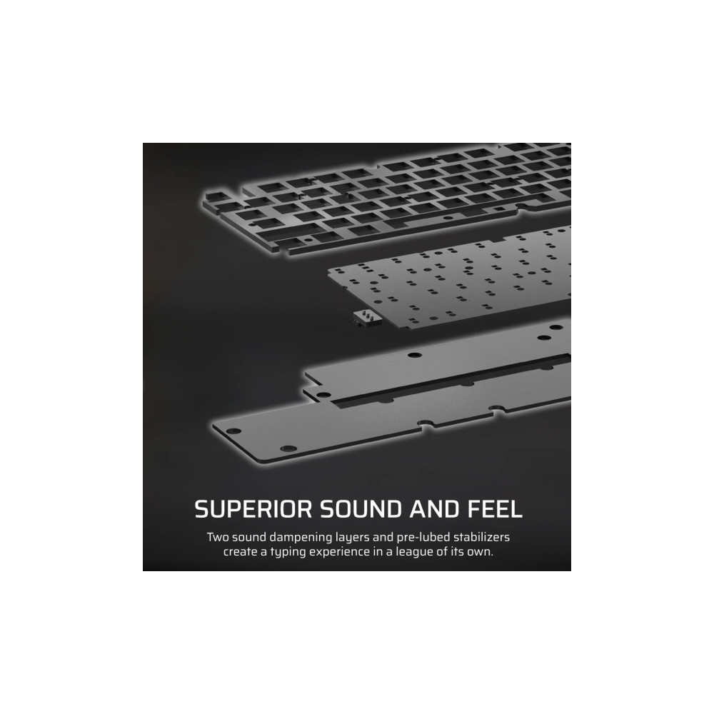 Produktbild för CORSAIR K70 CORE TKL WIRELESS RGB - tangentbord TKL - QWERTY - Nordisk - svart Inmatningsenhet