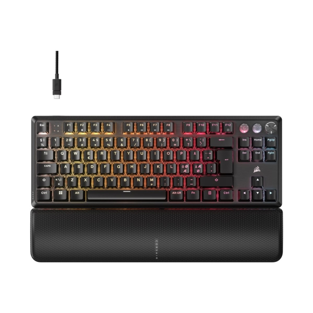 Produktbild för CORSAIR K70 PRO TKL - tangentbord TKL - QWERTY - Nordisk - svart Inmatningsenhet