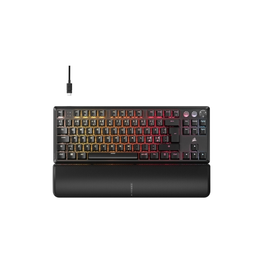 Produktbild för CORSAIR K70 PRO TKL - tangentbord TKL - QWERTY - Nordisk - svart Inmatningsenhet
