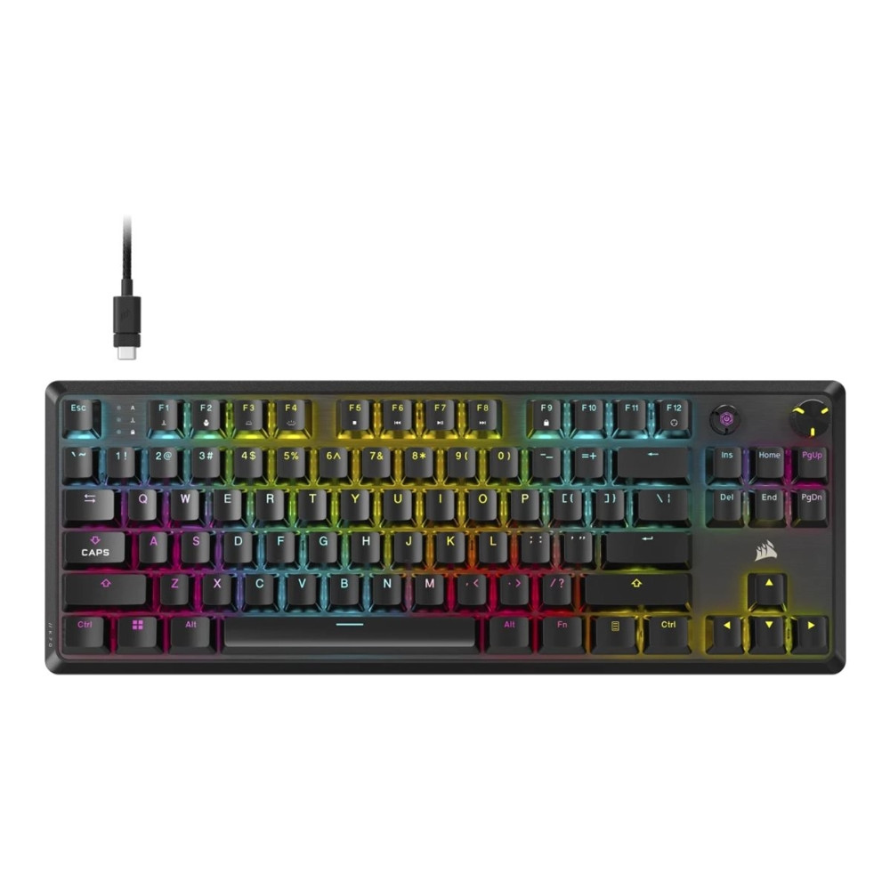 Produktbild för CORSAIR K70 CORE TKL RGB - tangentbord TKL - QWERTY - Nordisk - svart Inmatningsenhet