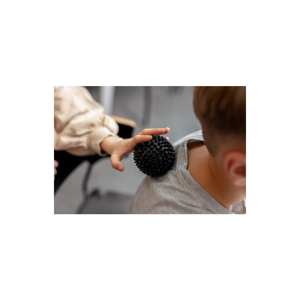 Produktbild för Massageboll m piggar 7,5cm svart (Skadad)