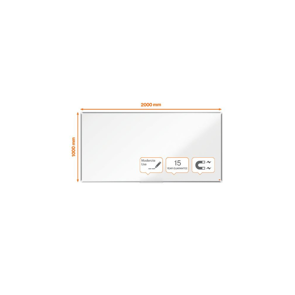 Produktbild för Whiteboard Premium Plus Stål 200x100cm