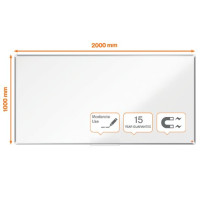 Produktbild för Whiteboard Premium Plus Stål 200x100cm