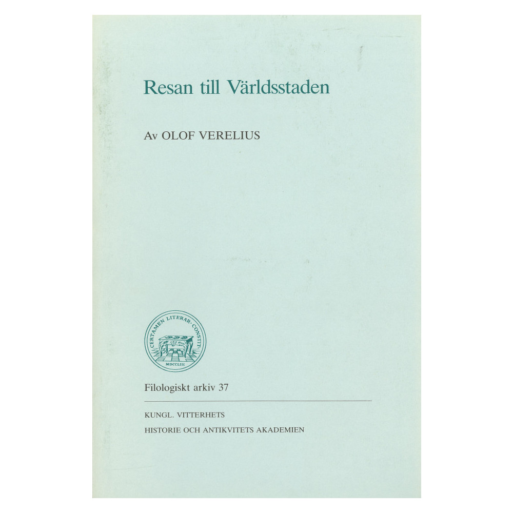 Produktbild för Resan till Världsstaden : Av OLOF VERELIUS (häftad)