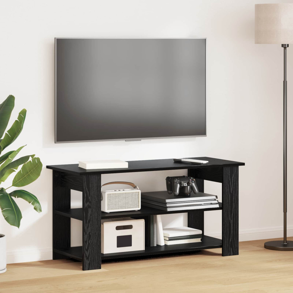 Produktbild för TV-ställ Svart Ek 100 x 40 x 50 cm