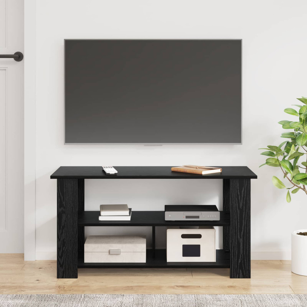 Produktbild för TV-ställ Svart Ek 100 x 40 x 50 cm