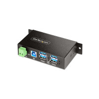 Produktbild för StarTech.com 4-Port Managed USB Hub with 4x USB-A, Heavy Duty with Metal Industrial Housing, ESD & Surge Protection, Wall/Desk/Din-Rail Mountable, USB 3.0/3.1/3.2 Gen 1 5Gbps - hubb - 4 portar - TAA-kompatibel