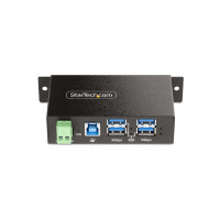 Produktbild för StarTech.com 4-Port Managed USB Hub with 4x USB-A, Heavy Duty with Metal Industrial Housing, ESD & Surge Protection, Wall/Desk/Din-Rail Mountable, USB 3.0/3.1/3.2 Gen 1 5Gbps - hubb - 4 portar - TAA-kompatibel