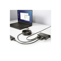 Produktbild för StarTech.com 4-Port Managed USB Hub with 4x USB-A, Heavy Duty with Metal Industrial Housing, ESD & Surge Protection, Wall/Desk/Din-Rail Mountable, USB 3.0/3.1/3.2 Gen 1 5Gbps - hubb - 4 portar - TAA-kompatibel