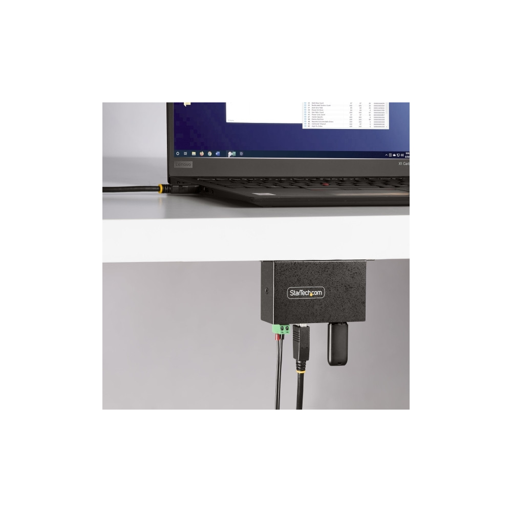 Produktbild för StarTech.com 4-Port Managed USB Hub with 4x USB-A, Heavy Duty with Metal Industrial Housing, ESD & Surge Protection, Wall/Desk/Din-Rail Mountable, USB 3.0/3.1/3.2 Gen 1 5Gbps - hubb - 4 portar - TAA-kompatibel