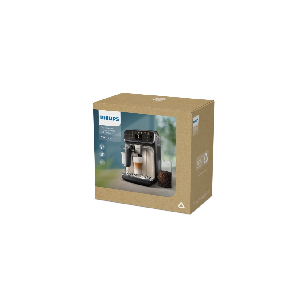 Produktbild för Philips 5500-serien EP5545/70, Espressomaskin, 1,8 L, Kaffeb...